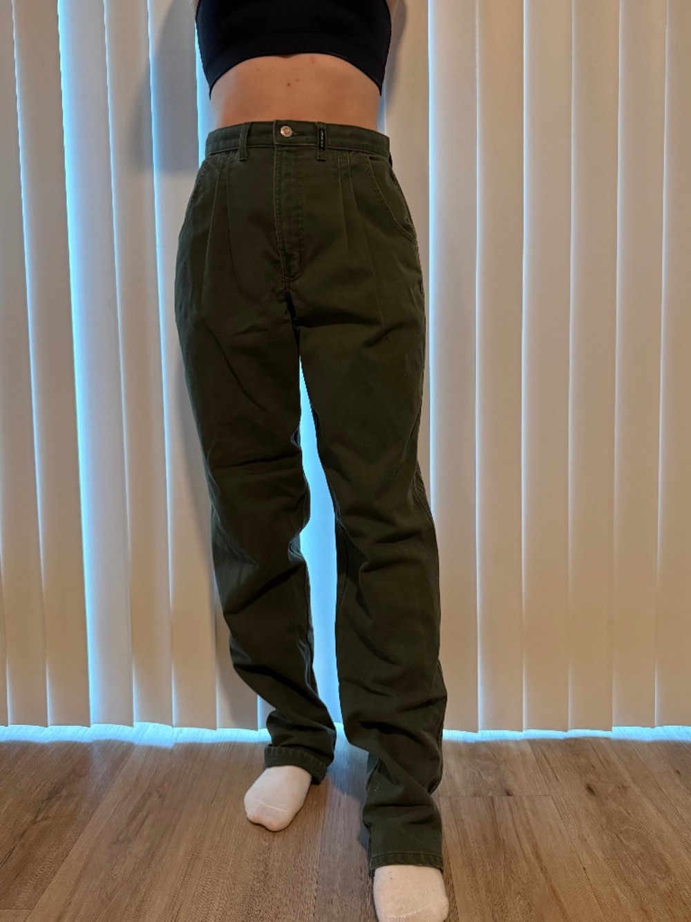 Vintage 80s Rocky Mountain High Waist Jeans Green 100% cotton